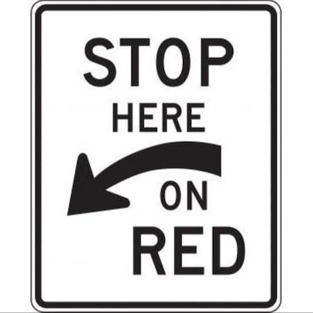 Accuform INTERSECTION SIGN STOP HERE ON RED FRR469HP FRR469HP
